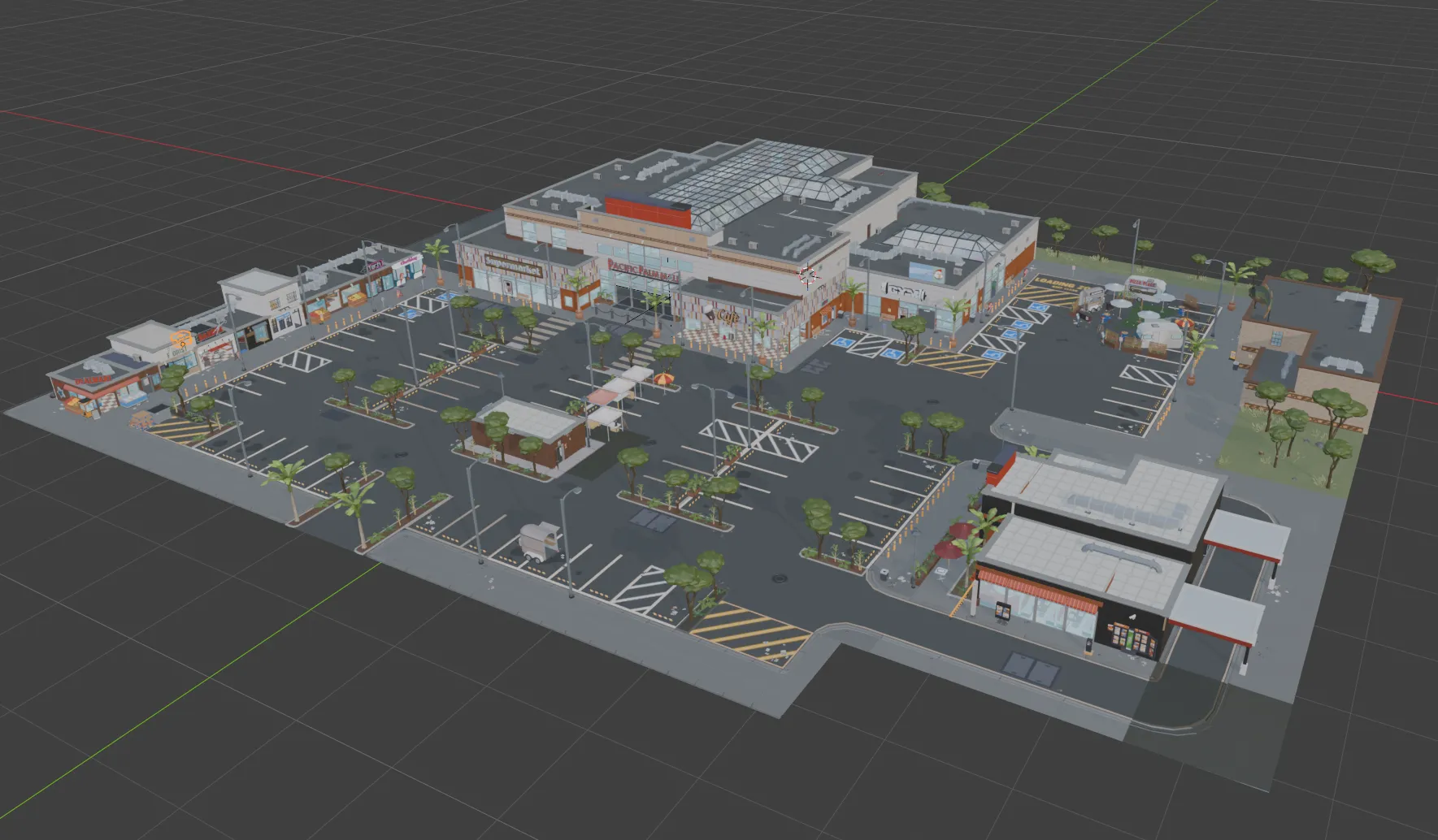 Supermarket 3D Model .c4d .max .obj .3ds .fbx .stl .blend 