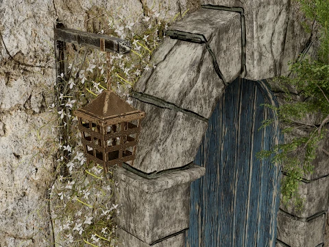Medieval Stone Archway - Realistic Detailed PBR Ancient Gate 3D Model