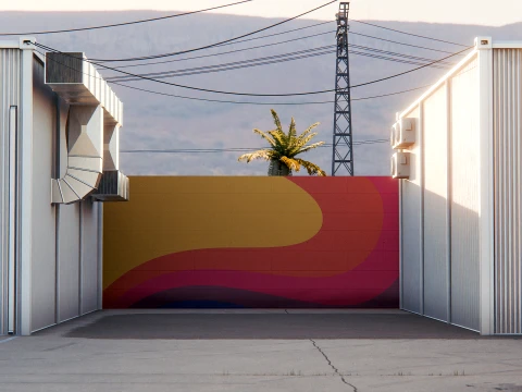AUTOMOTIVE ENVIRONMENT - MIAMI BACKLOT - BLENDER OPTMIZED SCENE 3D Model