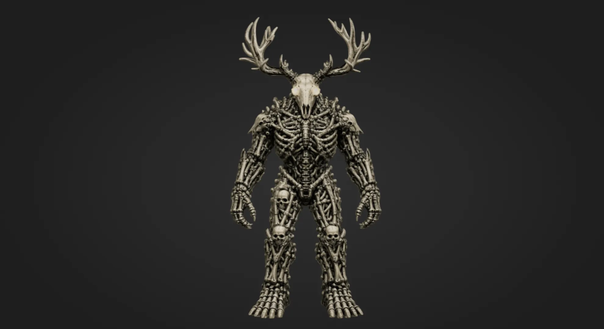 Bone Colossus 3D Print Model .c4d .max .obj .3ds .fbx .stl .blend 