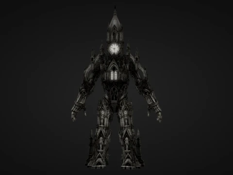 Cathedral Clock Tower Titan 3D Print Model