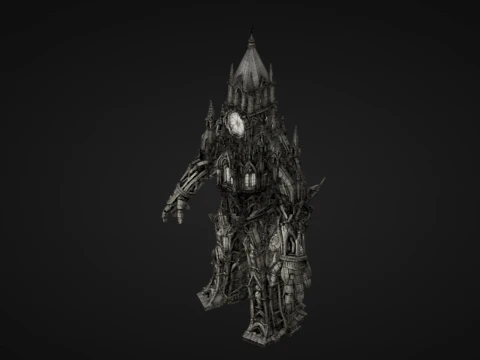 Cathedral Clock Tower Titan 3D Print Model
