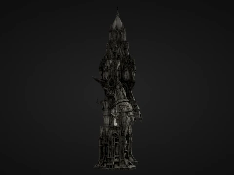 Cathedral Clock Tower Titan 3D Print Model