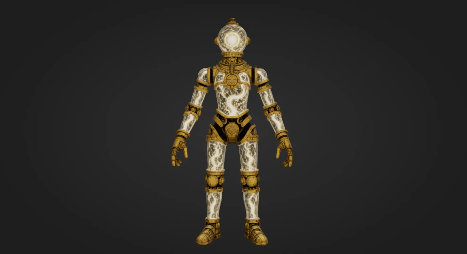 Voltaic Automaton 3D Print Model .c4d .max .obj .3ds .fbx .stl .blend 