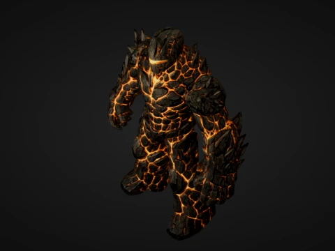 Magma Golem 3D Print Model