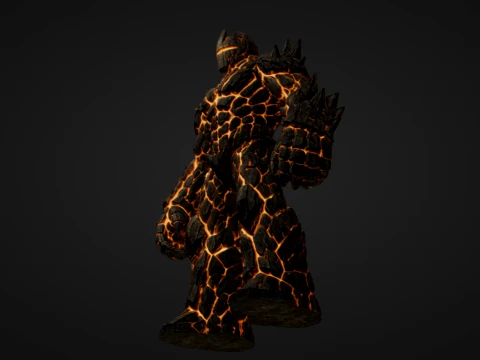 Magma Golem 3D Print Model