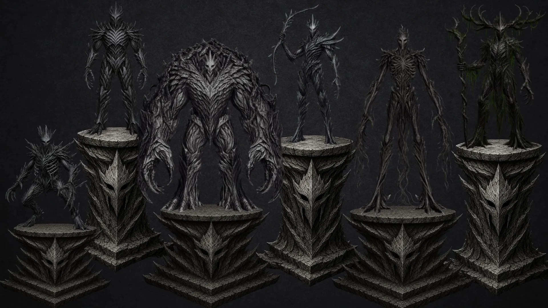 Iron Thorn Collection 3D Print Model .c4d .max .obj .3ds .fbx .stl .blend 