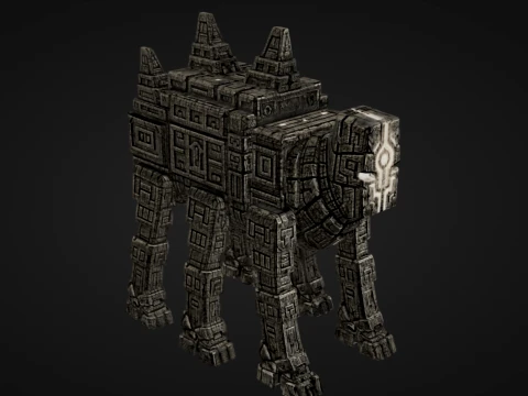 Rune Temple Colossus 3D Print Model