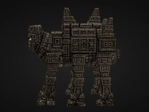 Rune Temple Colossus 3D Print Model
