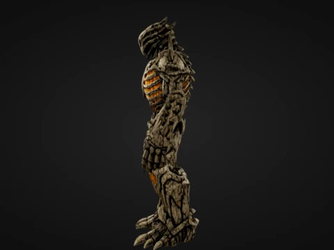 Skeletal Amber Golem 3D Print Model