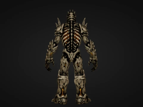 Skeletal Amber Golem 3D Print Model