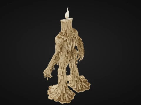 Candle Wax Golem 3D Print Model