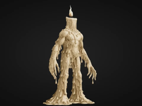 Candle Wax Golem 3D Print Model