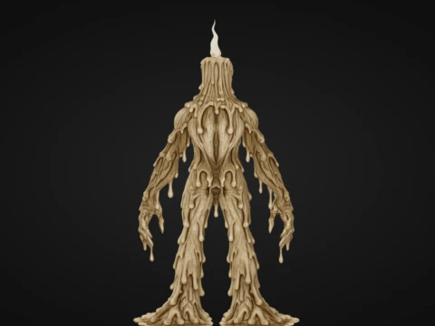 Candle Wax Golem 3D Print Model