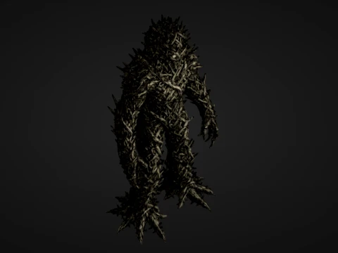 Thorny Bramble Golem 3D Print Model
