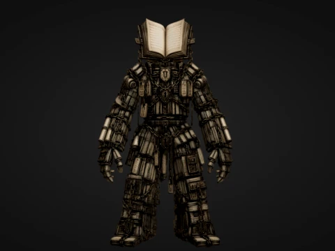 Libro Golem guardiano Modello di stampa 3D
