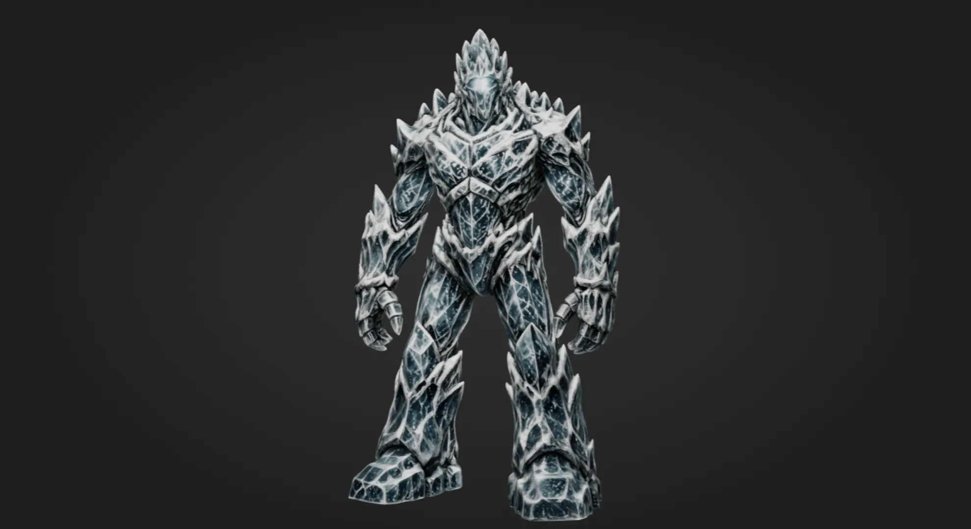 Frost Golem 3D Print Model .c4d .max .obj .3ds .fbx .stl .blend 