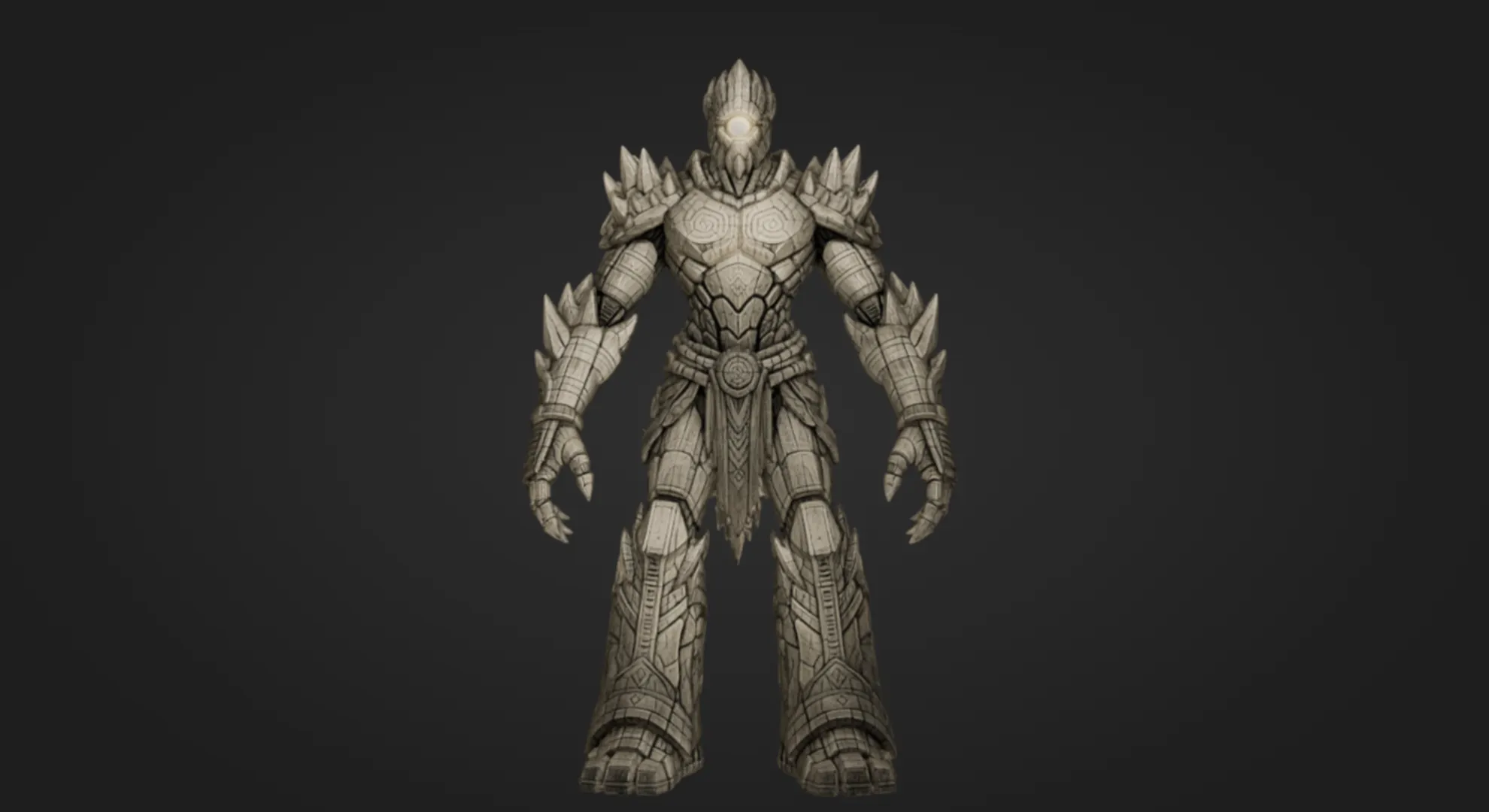 Temple Golem 3D Print Model .c4d .max .obj .3ds .fbx .stl .blend