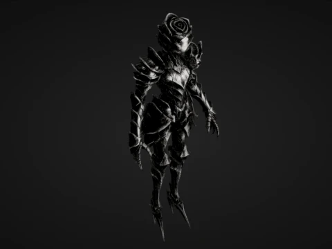 Obsidian Rose Knight 3D Print Model