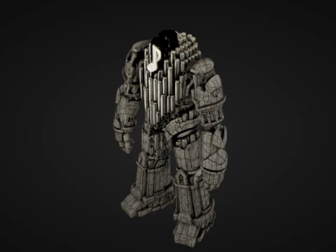 Cathedral Organ Golem 3D Print Model