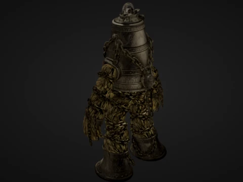 Chained Straw Bell Warden 3D Print Model