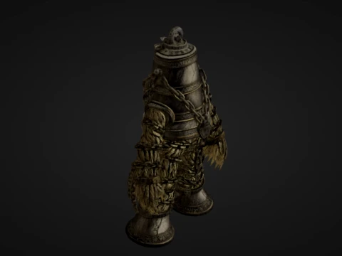 Chained Straw Bell Warden 3D Print Model