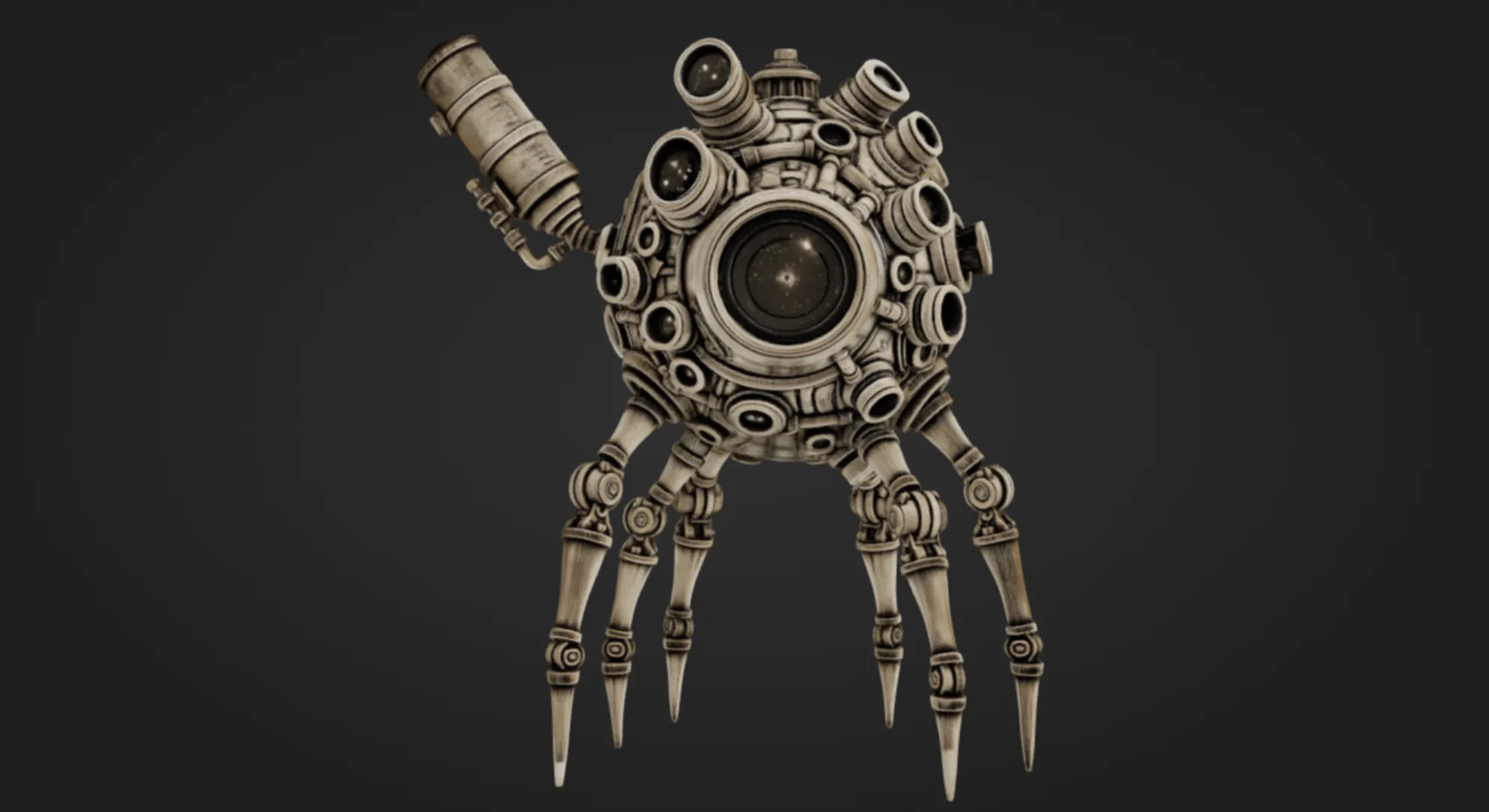 미니 관측 로봇 3D 프린트 모델 .c4d .max .obj .3ds .fbx .stl .blend 