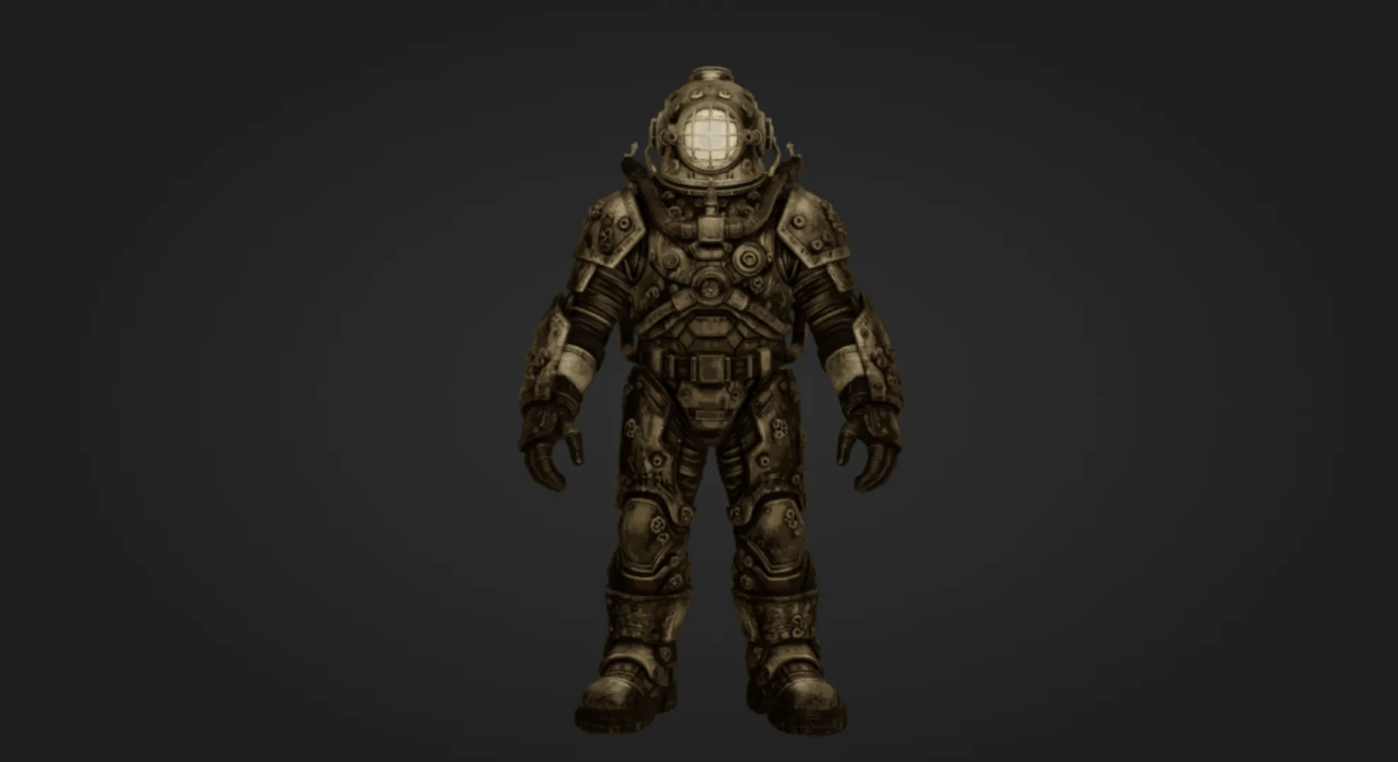 Abyssal Diver 3D Print Model .c4d .max .obj .3ds .fbx .stl .blend 