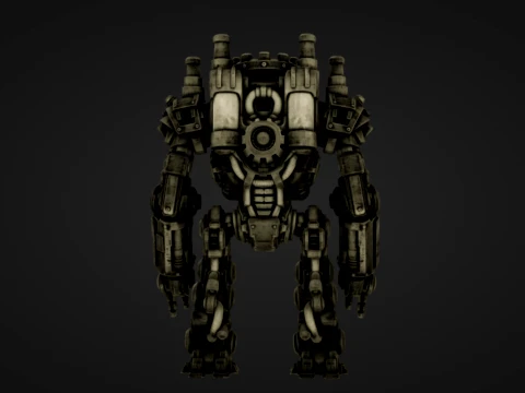 Mechanical Cog Guardian 3D Print Model