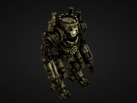 Mechanical Cog Guardian 3D Print Model