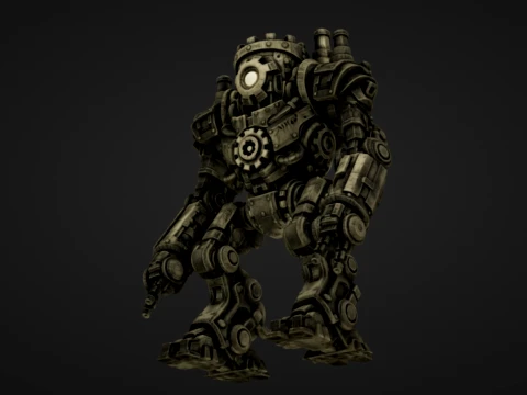 Mechanical Cog Guardian 3D Print Model