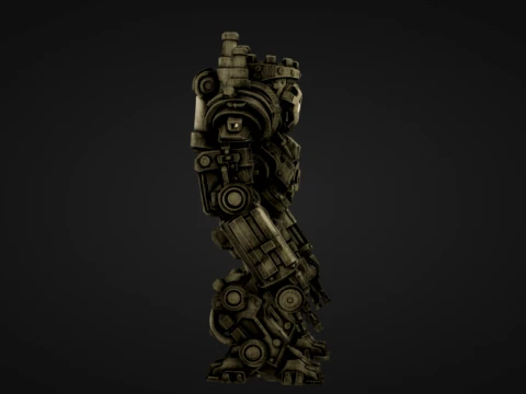 Mechanical Cog Guardian 3D Print Model