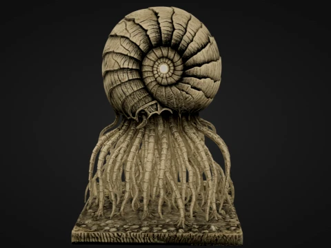 Mutated Ammonite 3D Print Model