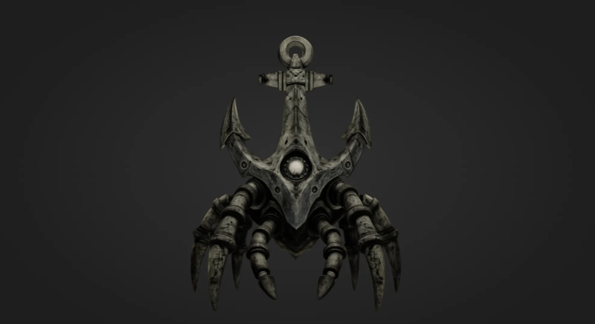 Metal Crab Anchor 3D Print Model .c4d .max .obj .3ds .fbx .stl .blend 