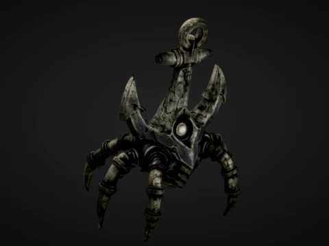 Metal Crab Anchor 3D Print Model