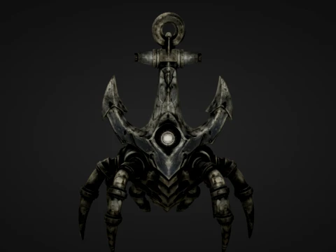 Metal Crab Anchor 3D Print Model