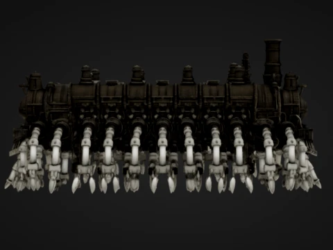 Train Centipede 3D Print Model