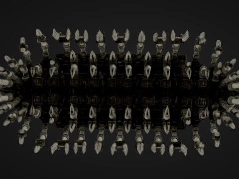 Train Centipede 3D Print Model