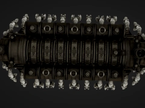 Train Centipede 3D Print Model