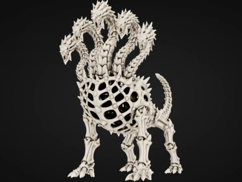 Skelettartige f&uuml;nfk&ouml;pfige Hydra 3D Druckmodell
