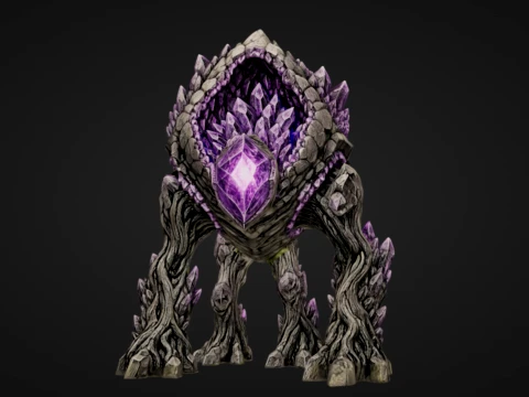Amethyst-Geodenbestie 3D Druckmodell