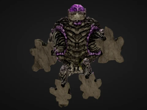 Amethyst Geode Beast 3D Print Model