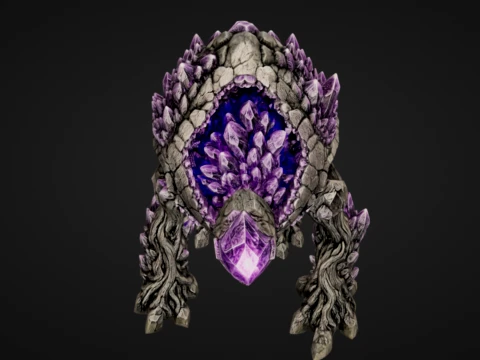 Amethyst Geode Beast 3D Print Model
