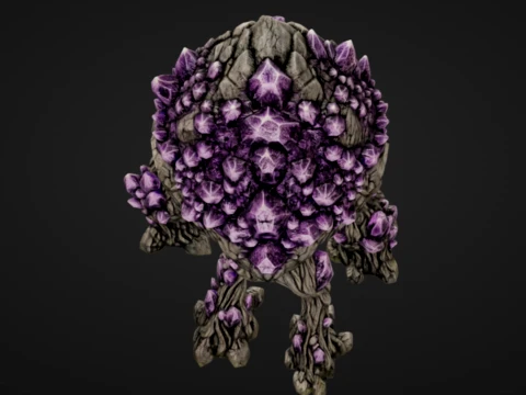 Amethyst Geode Beast 3D Print Model