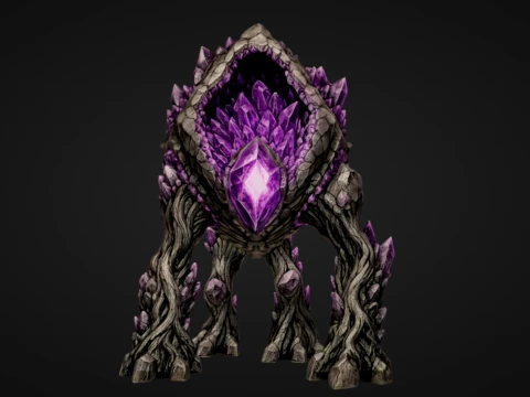 Amethyst Geode Beast 3D Print Model