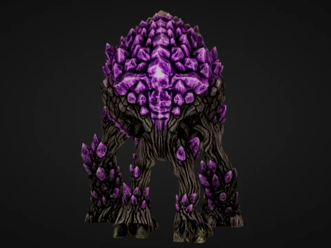 Amethyst Geode Beast 3D Print Model