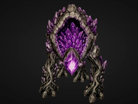 Amethyst Geode Beast 3D Print Model