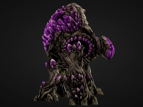 Amethyst Geode Beast 3D Print Model