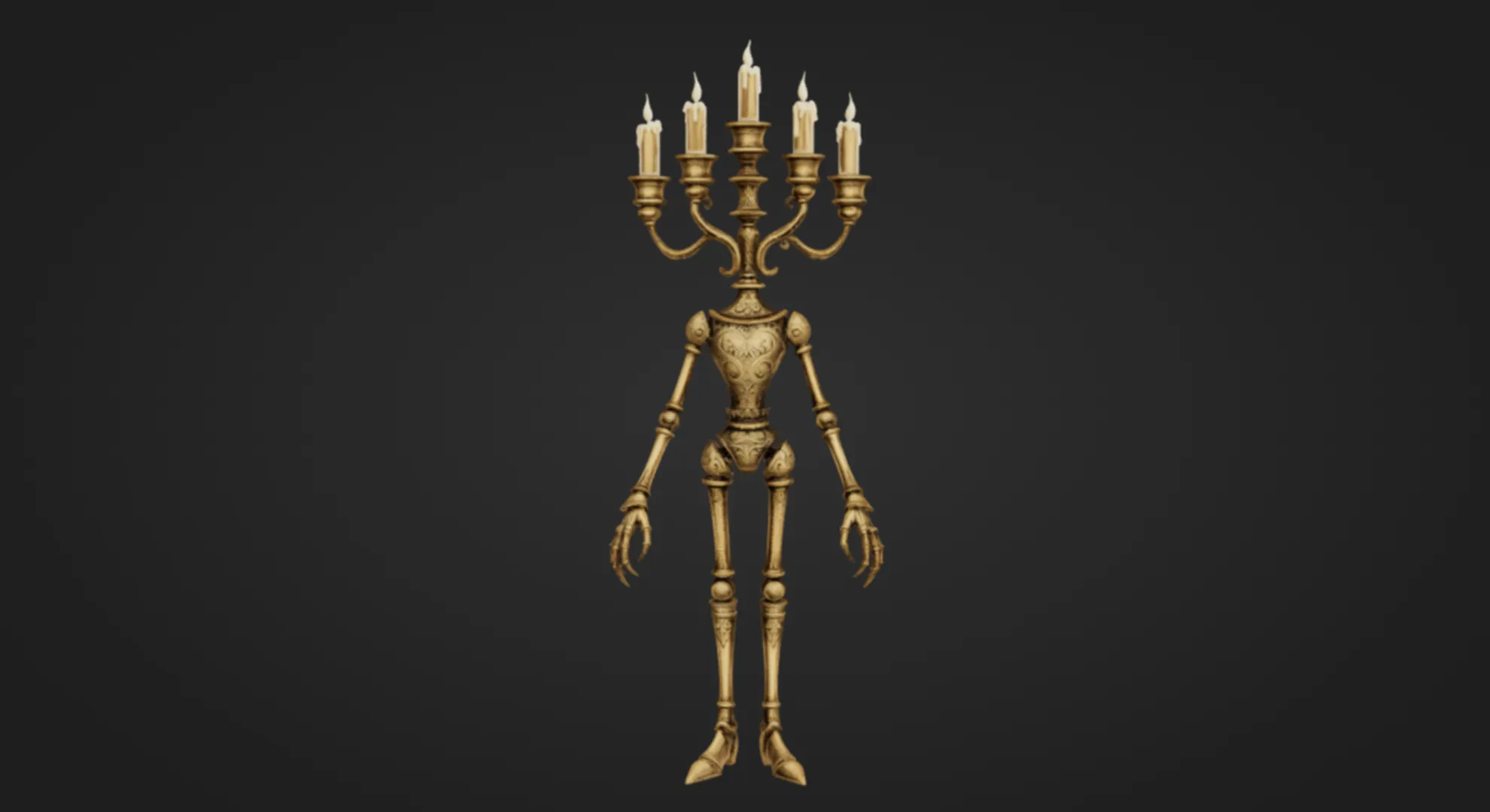 Candelabra Automaton 3D Print Model .c4d .max .obj .3ds .fbx .stl .blend