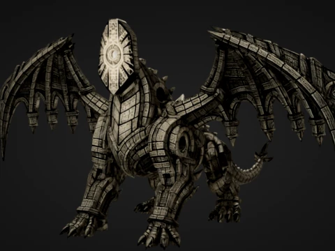 Drag&atilde;o do Santu&aacute;rio da Catedral Modelo de Impressão 3D